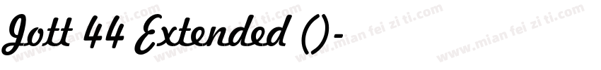 Jott 44 Extended 常规(西方)字体转换